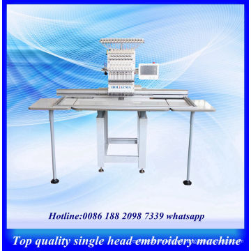 Single Head Computer Controlled Embroidery Machines / Large Size Flat Cap T-Shirt Embroidery Machine